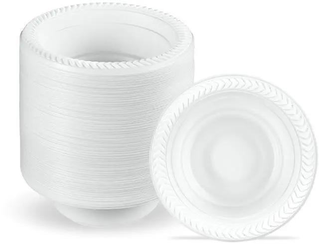 Main image of Disposable Bowls, 5 oz, White, Lightweight for Dessert and Appetizers, 800 Count