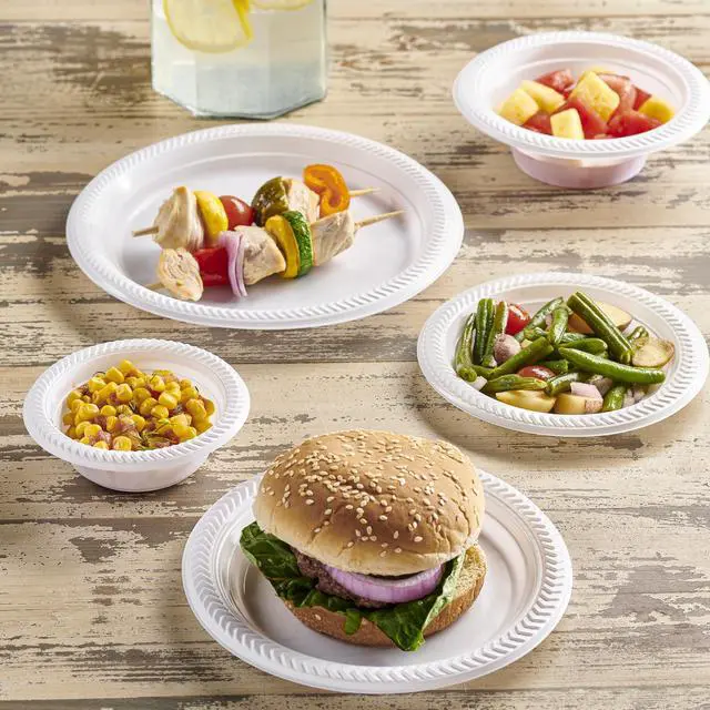 Alt view image 4 of 6 - Disposable Bowls, 5 oz, White, Lightweight for Dessert and Appetizers, 800 Count