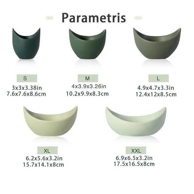 Alt view image 3 of 7 - Salad Decorative Bowls Lotus Shaped Pasta Bowls Dishwasher Safe, Unique Angled Ceramic Bowls for Salad, Pasta, Soup, Rice, Prep, Ideal for Restaurant (Green)