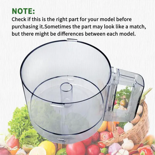 Alt view image 4 of 6 - 112203 Food Processor Bowl 3 Quart Clear Bowl compatible with Robot Coupe R2 Food Processor Bowl