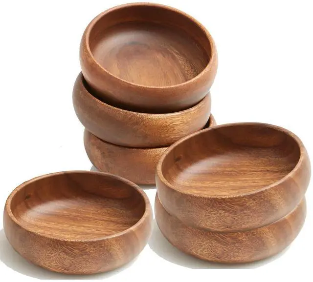 Main image of Acacia Wood Snack Serving Bowl, 6" x 2" (Set of 6)