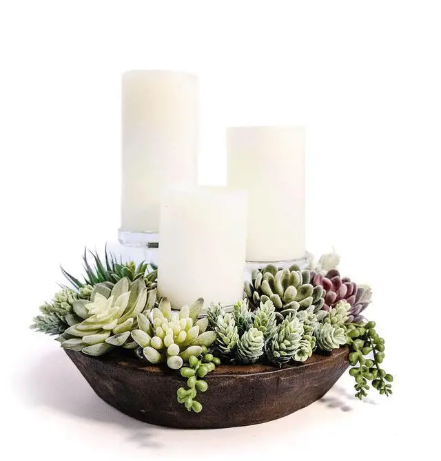 Alt view image 6 of 7 - Wood Dough Bowl - 12" Round Wooden Decor Bowl for Fruits, Potpourri & More - Spanish Oak - Rustic Home Decoration Centerpiece - Handmade & Imported from Mexico (Natural Brown)