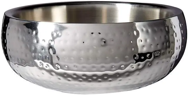 Main image of Hammered Salad Bowl Double Wall Insulated Serving Bowl (11.5 Dia)
