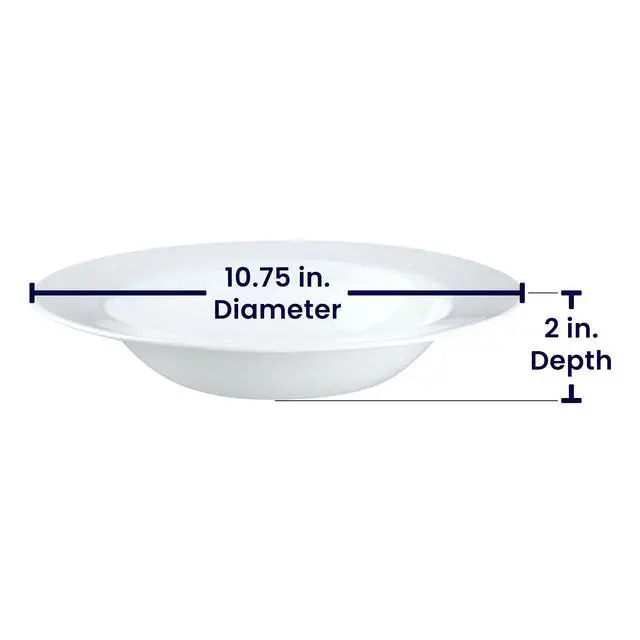 Alt view image 2 of 2 - Impressions 28oz/828mL Wide Rim Entree Bowl 4 pack Winter FrostWhite 1116226
