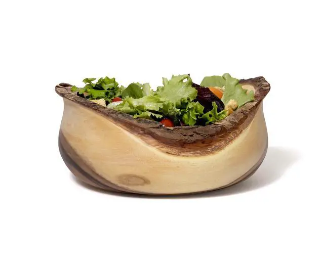Alt view image 6 of 7 - 1094 Acacia Rustic Tulip Serving Bowl, Medium