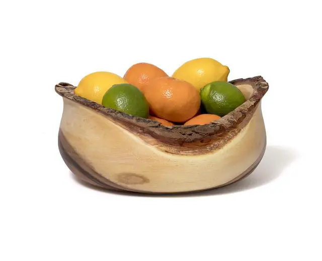 Alt view image 7 of 7 - 1094 Acacia Rustic Tulip Serving Bowl, Medium