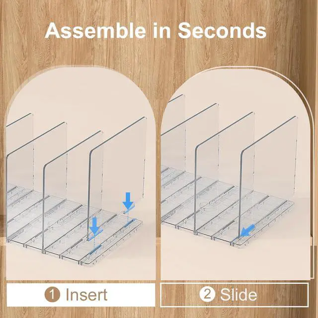 Alt view image 7 of 7 - Bag & Purse Organizer for Closet: Adjustable Clear Handbag Storage Shelf - Plastic Clutch Dividers for Closet Organizers and Storage - Keep Carteras & Pocketbook Upright