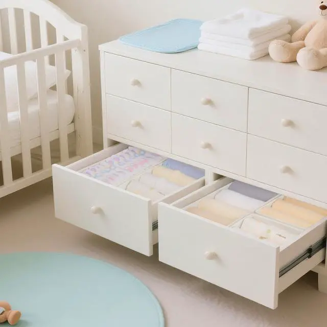 Alt view image 2 of 7 - Drawer Organizer Clothes, 24 Pack Dresser Organizer for Baby Clothes, Underwear, Sock- Foldable Closet Organization and Storage Dividers Bins for Nursery, Bedroom and Dorm (White)