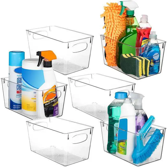 Main image of Clear Plastic Storage Bins Perfect Kitchen Organization and Storage or Pantry Storage Fridge Organizer, Pantry Organization and Clear Storage Bins, Cabinet Organizers