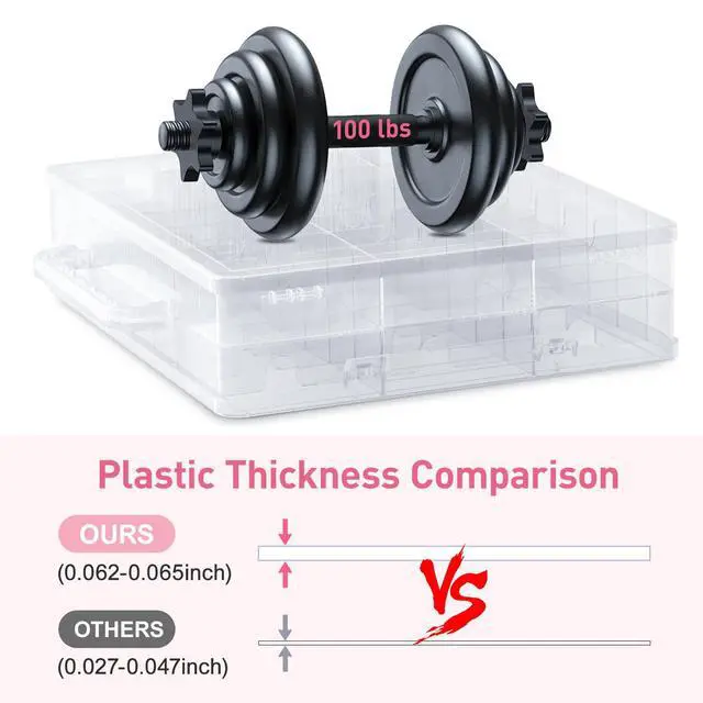 Alt view image 2 of 6 - 2pcs Nail Polish Organizer, Portable 48 Bottles Clear Nail Polish Holder with Adjustable Divider, Gel Nail Polish Storage Double Side Nail Polish Organizer Case for Nail Tech