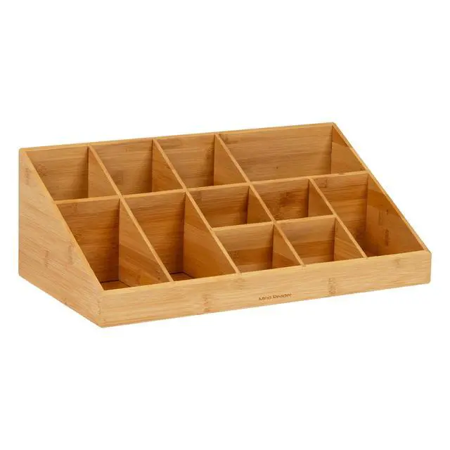 Alt view image 7 of 7 - Cup and Condiment Station, Countertop Org, Coffee Bar, Rayon from Bamboo Cup, 18.125"L x 9.5"W x 6.5"H, Brown