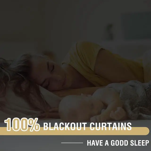 Alt view image 2 of 7 - Blackout Curtains 84 inch Length 100% Blackout Drapes for Bedroom Thermal Insulated Rod Pocket Window Curtains for Living Room Noise Canceling Curtains (2 Panels, 52x84 inch, Natural)