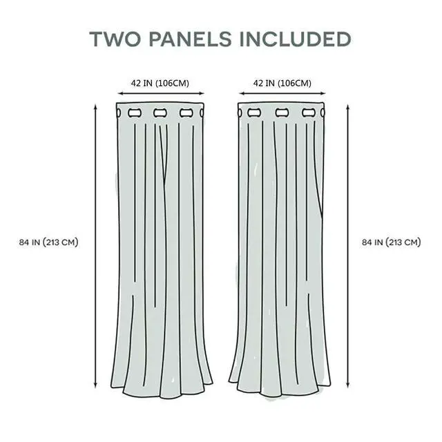 Alt view image 4 of 6 - Sage Green Eucalyptus Curtains 42x84inches Watercolor Floral Leaves Windows Curtains, Darkening Thermal Insulated Blackout Farmhouse Drapes with Grommets for Bedroom Living Room Home Decor 2 Panels