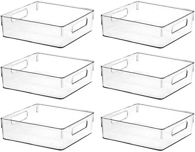 Main image of Clear Plastic Storage Bins, Pantry Organizers and Storage or Kitchen Organization and Storage Containers Bins for Organizing, Fridge, Freezer, Bathroom, Pantries, Refrigerator, Cabinet Organizer Bin