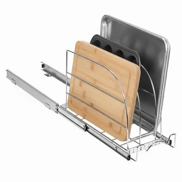 Alt view image 5 of 7 - Pull Out Organizer for Bakeware, Cutting Board and Trays, 8.5"W x 21"D
