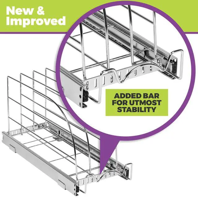 Alt view image 7 of 7 - Pull Out Organizer for Bakeware, Cutting Board and Trays, 8.5"W x 21"D