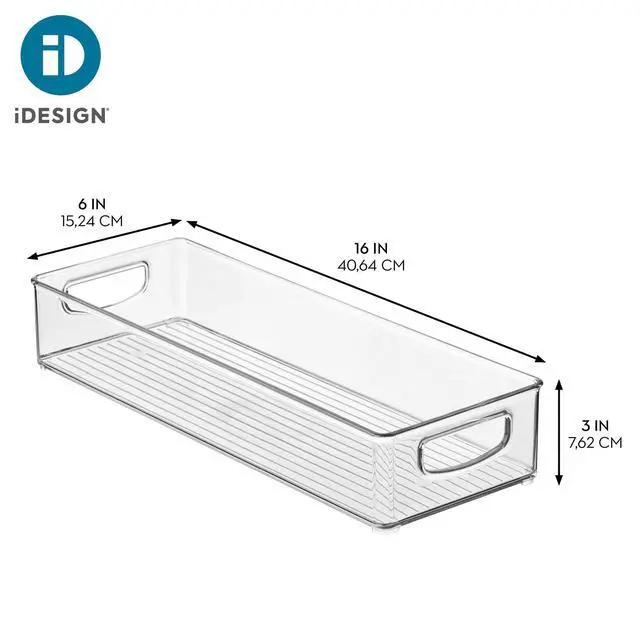 Alt view image 3 of 7 - Slim Extra Long Clear Storage Bin, 4-Pack