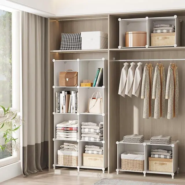 Alt view image 3 of 7 - Cube Storage Organizer, 16 Cube Closet Organizer, White