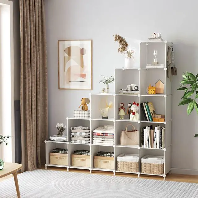 Alt view image 4 of 7 - Cube Storage Organizer, 16 Cube Closet Organizer, White