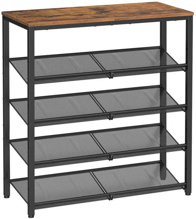 Main image of Shoe Rack for Entryway, Freestanding, Adjustable, Industrial