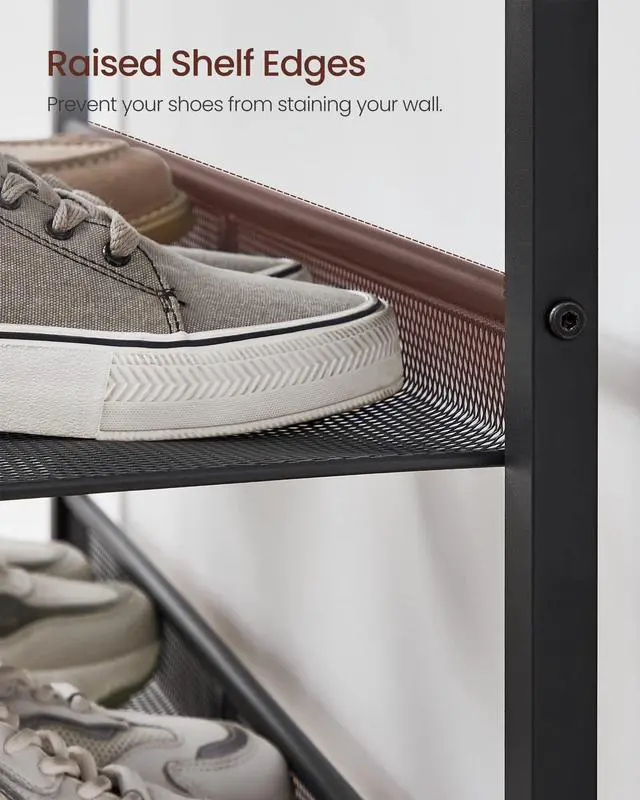 Alt view image 4 of 7 - Shoe Rack for Entryway, Freestanding, Adjustable, Industrial