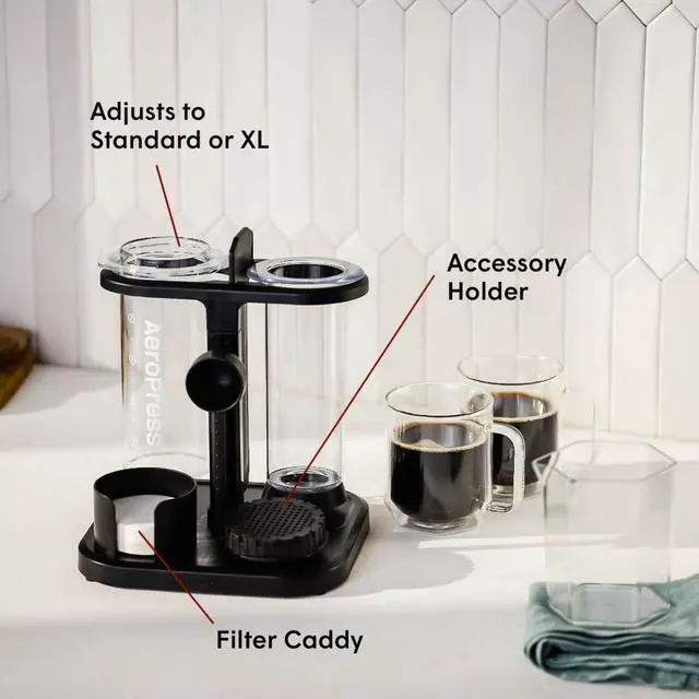 Alt view image 2 of 7 - Organizer Stand, Durable Coffee Bar Station and Compact Storage Solution Fits Every Manual Coffee Maker (Except Premium and Go)