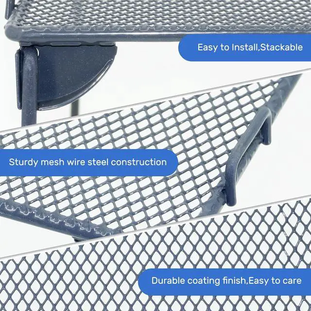 Alt view image 3 of 7 - Shelf Organizer, Gray, 2 Pack
