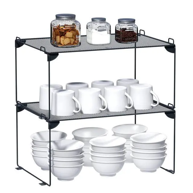 Alt view image 7 of 7 - Shelf Organizer, Gray, 2 Pack