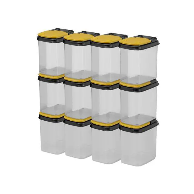 Alt view image 2 of 6 - Bits and Bolts Storage Containers - Storage Bins with Lids - Bulk Organizer for Workshop, Pantry, or Garage Supplies - 1 Quart 12 Pack