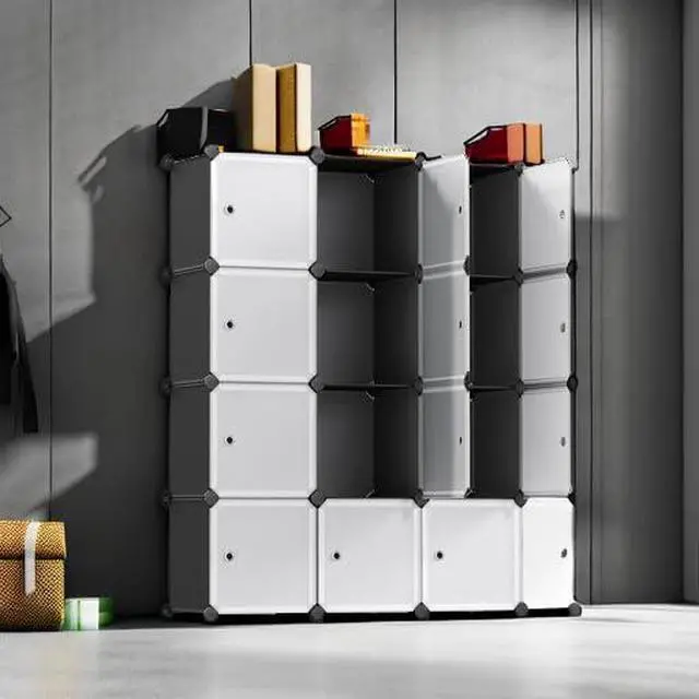 Alt view image 5 of 6 - Cube Storage Organizer, 12-Cube Closet Storage Shelves, Modular Bookcase, Black ULPC34HV1
