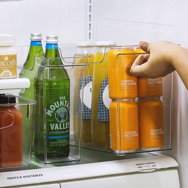 Alt view image 7 of 7 - Roll Out Bottle Organization Bins - 2 Sizes Pantry Under Sink Organizer with Wheels & Handles - Clear Plastic Organizing Containers for Cleaning Supplies - Kitchen Cabinet Laundry Room Storage