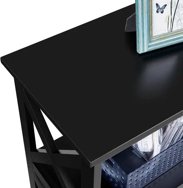 Alt view image 6 of 7 - Television Stands & Entertainment Centers with 3 Tier Storage Shelf TV Stand for Living Room, Black