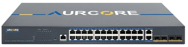 Alt view image 2 of 3 - AurCore AES2002P 24-Port Gigabit PoE+ Managed Rackmount Switch, Layer 2+ Managed, for IP Camera and Surveillance Networks, VLAN QoS ACL, 3-Year Warranty