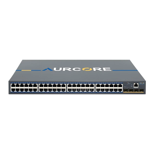 Alt view image 2 of 3 - AurCore AES2003P 48-Port Gigabit PoE+ Rackmount Switch, for IP Cameras, VLAN QoS ACL, 3-Year Warranty