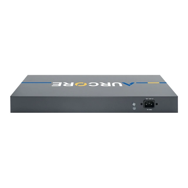 Alt view image 3 of 3 - AurCore AES2011P 24-Port Gigabit PoE+ Switch with LCD Display, 1U Rackmount, for IP Camera and Surveillance Networks, VLAN QoS ACL, 3-Year Warranty
