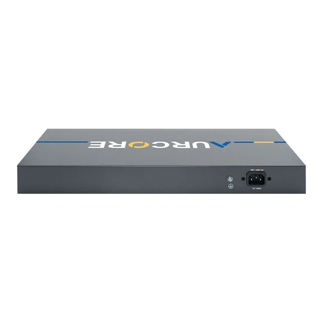 Alt view image 3 of 3 - AurCore AES4001P 24-Port Gigabit PoE+ L3 Switch, 10G Uplinks, Layer 3 Routing, 1U Rackmount, for IP Cameras, VLAN QoS ACL, 3-Year Warranty