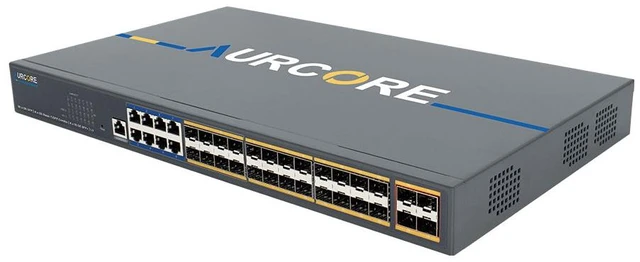Main image of AurCore AES4010 16-Port Gigabit Fiber L3 Switch, 10G Uplinks, Layer 3 Routing, VLAN QoS ACL, 3-Year Warranty