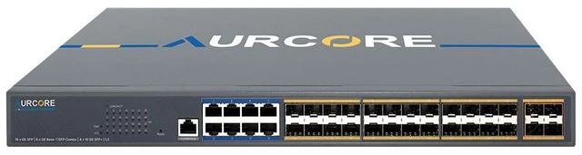 Alt view image 2 of 3 - AurCore AES4010 16-Port Gigabit Fiber L3 Switch, 10G Uplinks, Layer 3 Routing, VLAN QoS ACL, 3-Year Warranty