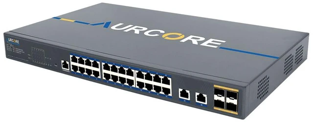 Main image of AurCore AES4102P 24-Port 2.5G PoE+ Multi-Gig L3 Switch, Layer 3 Routing, for IP Cameras, VLAN QoS ACL, 3-Year Warranty