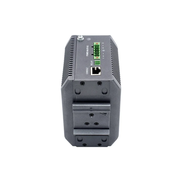 Alt view image 3 of 3 - AurCore AIS2001P 4-Port Gigabit PoE+ DIN-Rail Industrial Switch, Layer 2+ Managed, Wide Temperature Range, for IP Cameras, VLAN QoS ACL, 3-Year Warranty