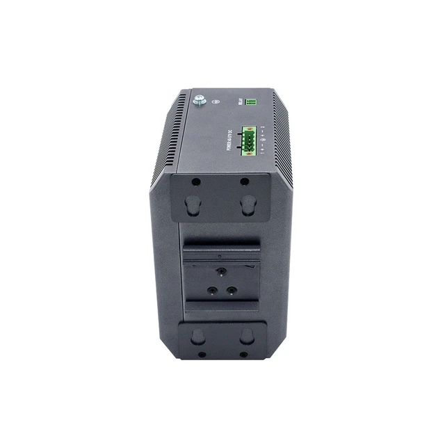 Alt view image 3 of 3 - AurCore AIS2004P 8-Port PoE+ Industrial Fiber Switch, 12 SFP, DIN-Rail Mount, VLAN QoS ACL, 3-Year Warranty