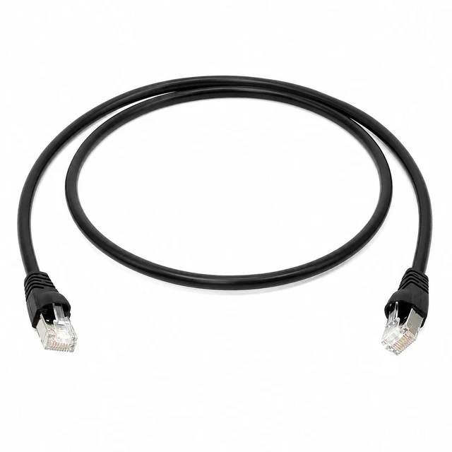 Main image of Telegärtner Cat6A RJ45 S/FTP Shielded LSZH Patch Cable Black