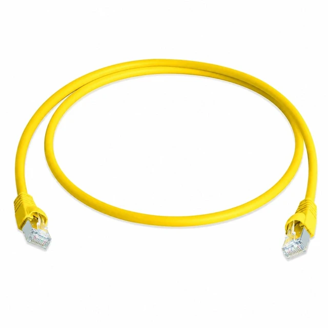 Main image of Telegärtner Cat6A RJ45 S/FTP Shielded LSZH Patch Cable Yellow