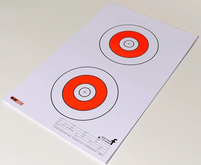 Alt view image 2 of 3 - EZ2C Targets #2 Double Bullseye Paper Shooting Targets, 25 Pack (Tear-Off Pad of 25), 11"x17", Made in USA - Pistol & Rifle Range Practice