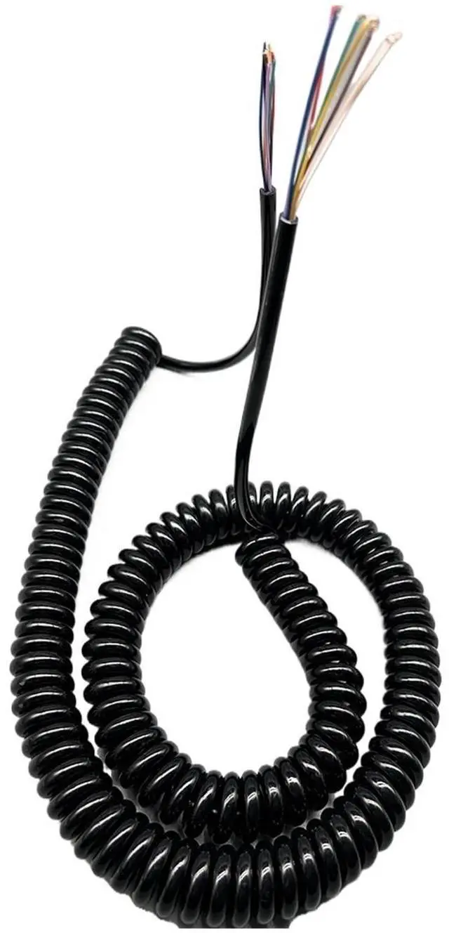 Main image of 24AWG Coiled Power Cable Pure Copper Spring 9 Core Spiral Telescopic High Elastic Wire Pure Copper TPU Sheath Cable(Stretch 2.5)
