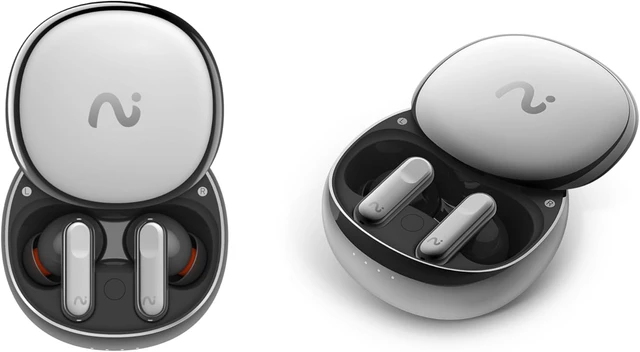 Alt view image 2 of 4 - Viaim - Nano+ Wearable AI Meeting Recorder Earbuds with Transcription - Silver