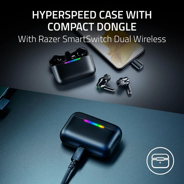 Alt view image 4 of 4 - Razer - Hammerhead V3 HyperSpeed Wireless Multi-Platform ANC Gaming Earbuds - Black
