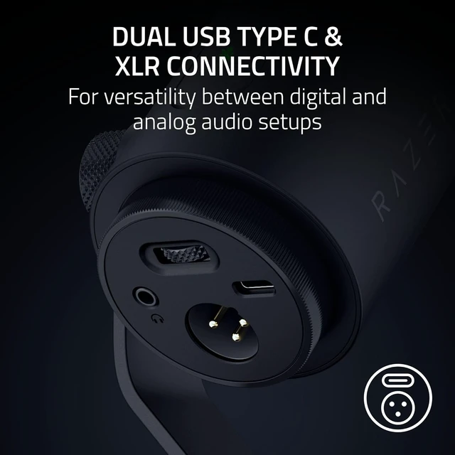 Alt view image 4 of 4 - Razer - Seiren V3 Pro Dynamic USB Type C & XLR Microphone for Streamers - Black