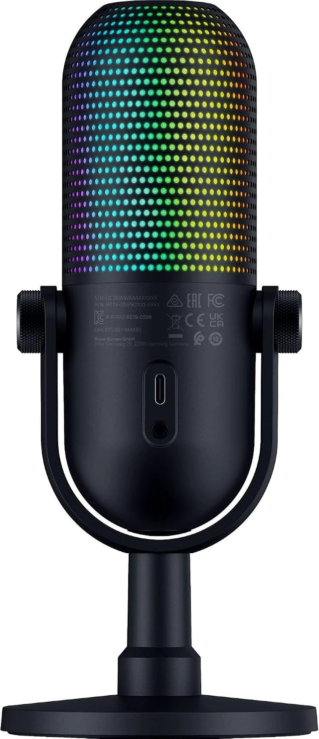 Alt view image 3 of 4 - Razer - Seiren V3 Chroma 32-Bit DSP RGB USB Microphone - Black