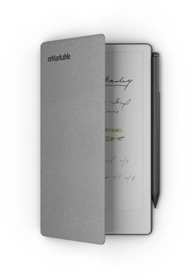 Alt view image 2 of 4 - reMarkable - Paper Pro 11.8" Paper Tablet with Marker Plus and Polymer Weave Book Folio - Gray